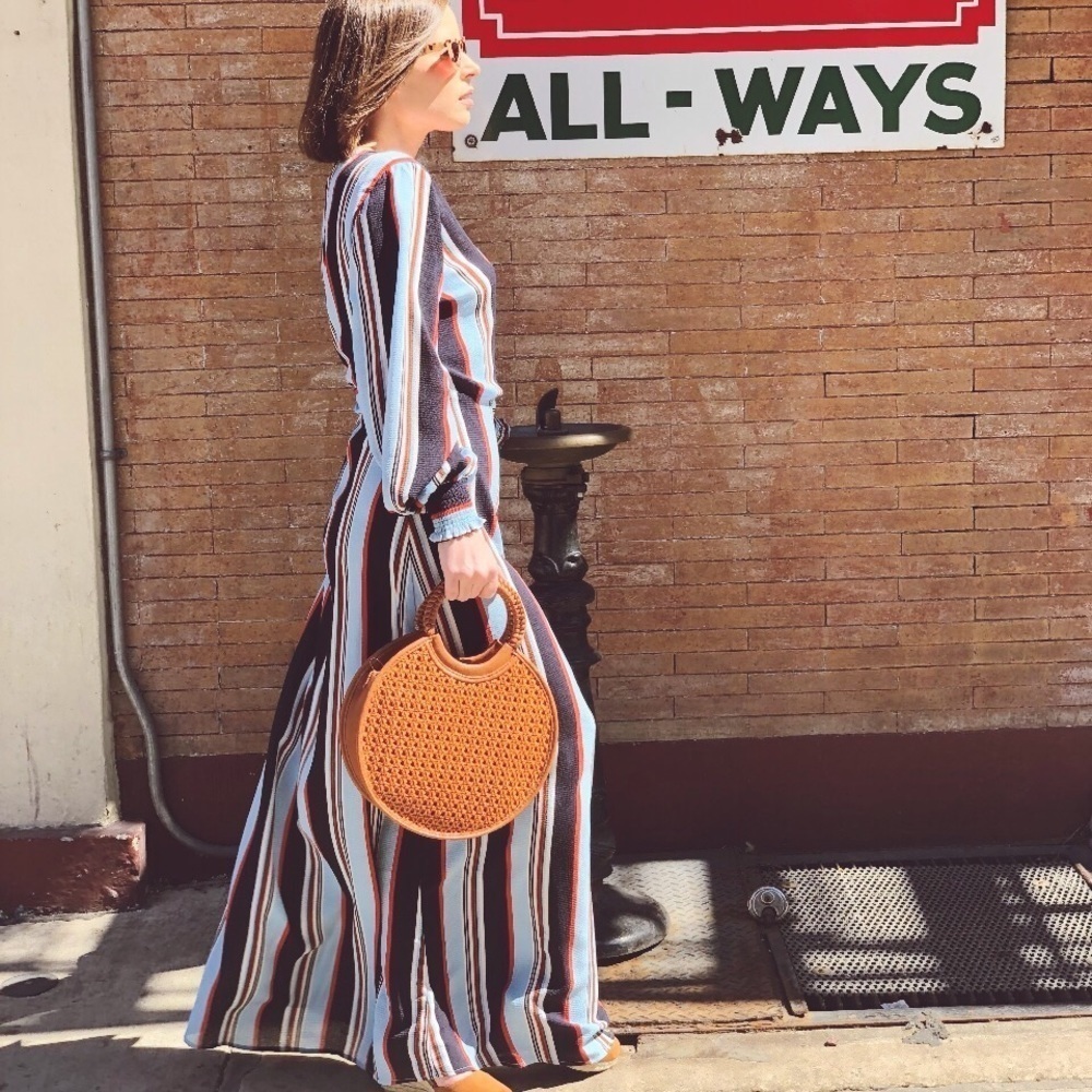 ✨Sasha Striped Puff Sleeve Maxi Wrap Dress - Picture 6 of 8
